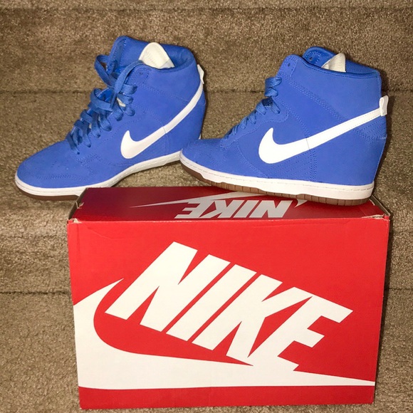 Nike Shoes Dunk Sky Hi Sneaker Blue Poshmark Nike Shoes Dunk Sky Hi Sneaker Blue Poshmark